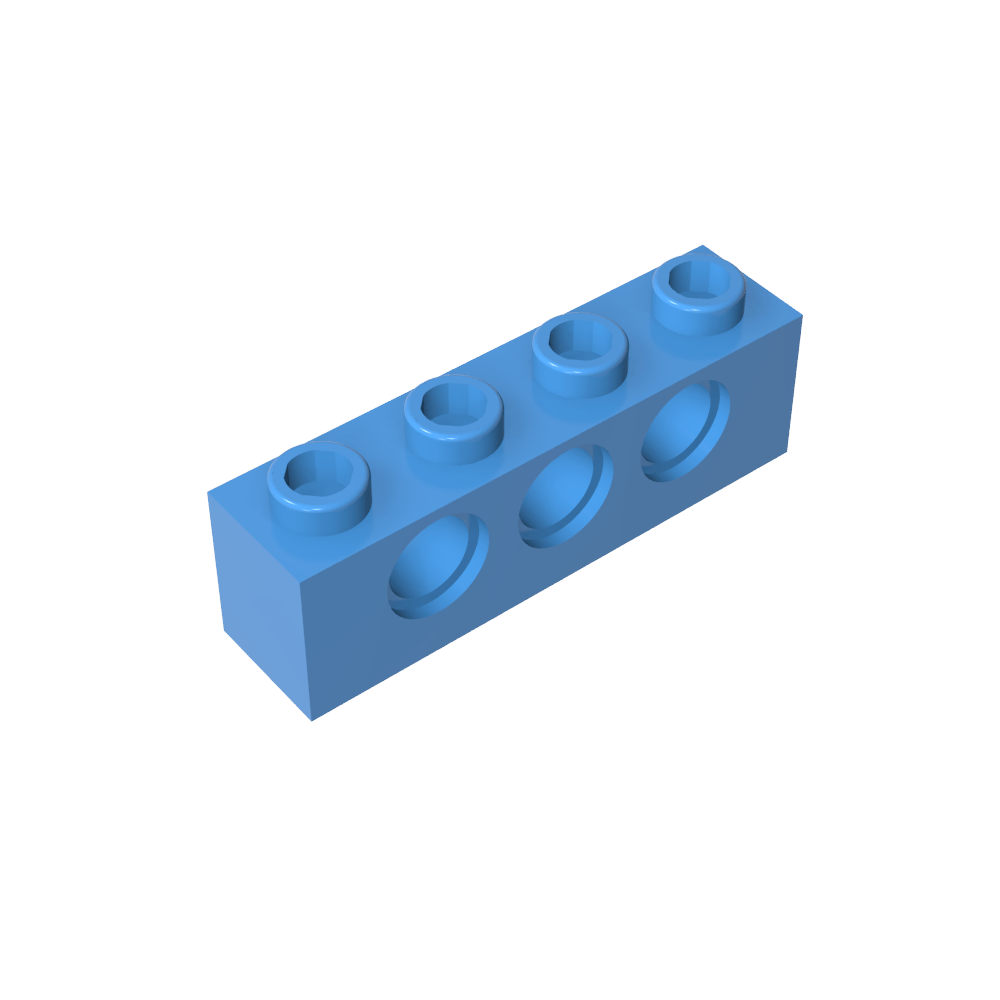Ladrillo técnico 1 x 4 [3 agujeros]-MyGobricksEs
