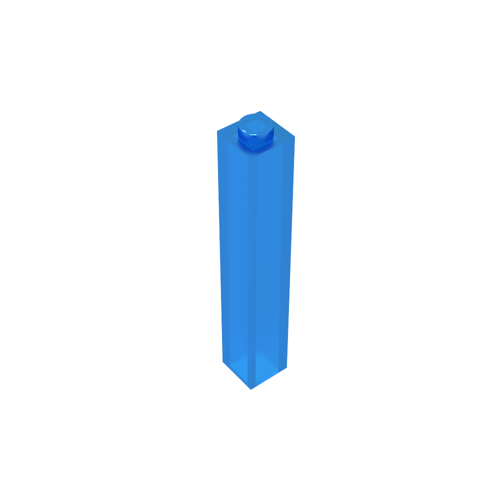 Ladrillo 1 x 1 x 5 con montante abierto o hueco bloqueado-MyGobricksEs