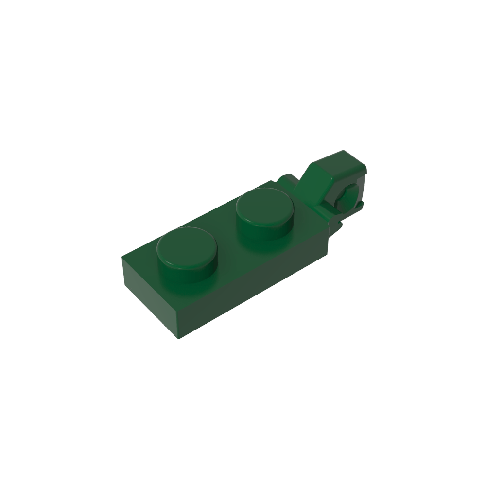 Placa de bisagra 1 x 2 con bloqueo con 1 dedo en el extremo, sin ranura-MyGobricksEs