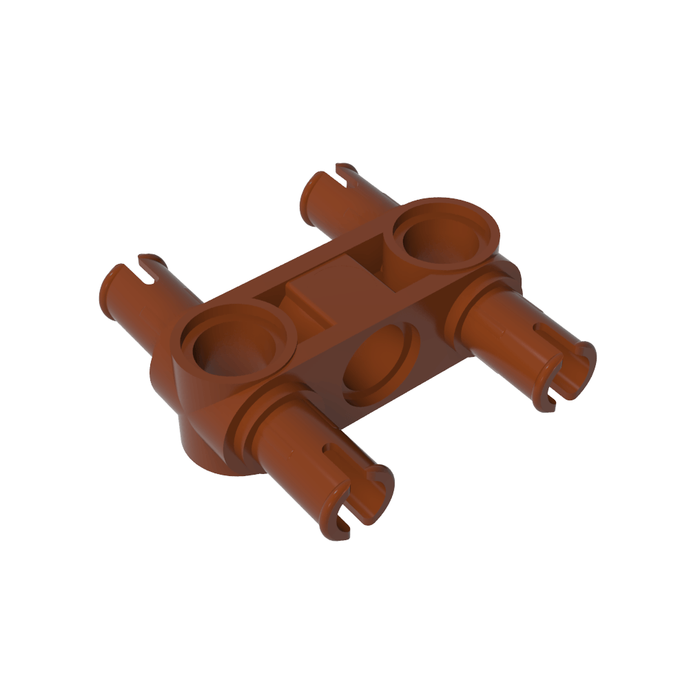 Conector Technic Pin Hub Perpendicular 3L con 4 Pines-MyGobricksEs