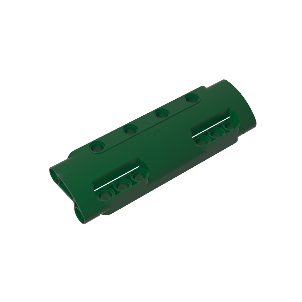 Panel técnico curvo de 11 x 3 con 10 orificios para pasadores a través de la superficie del panel-MyGobricksEs