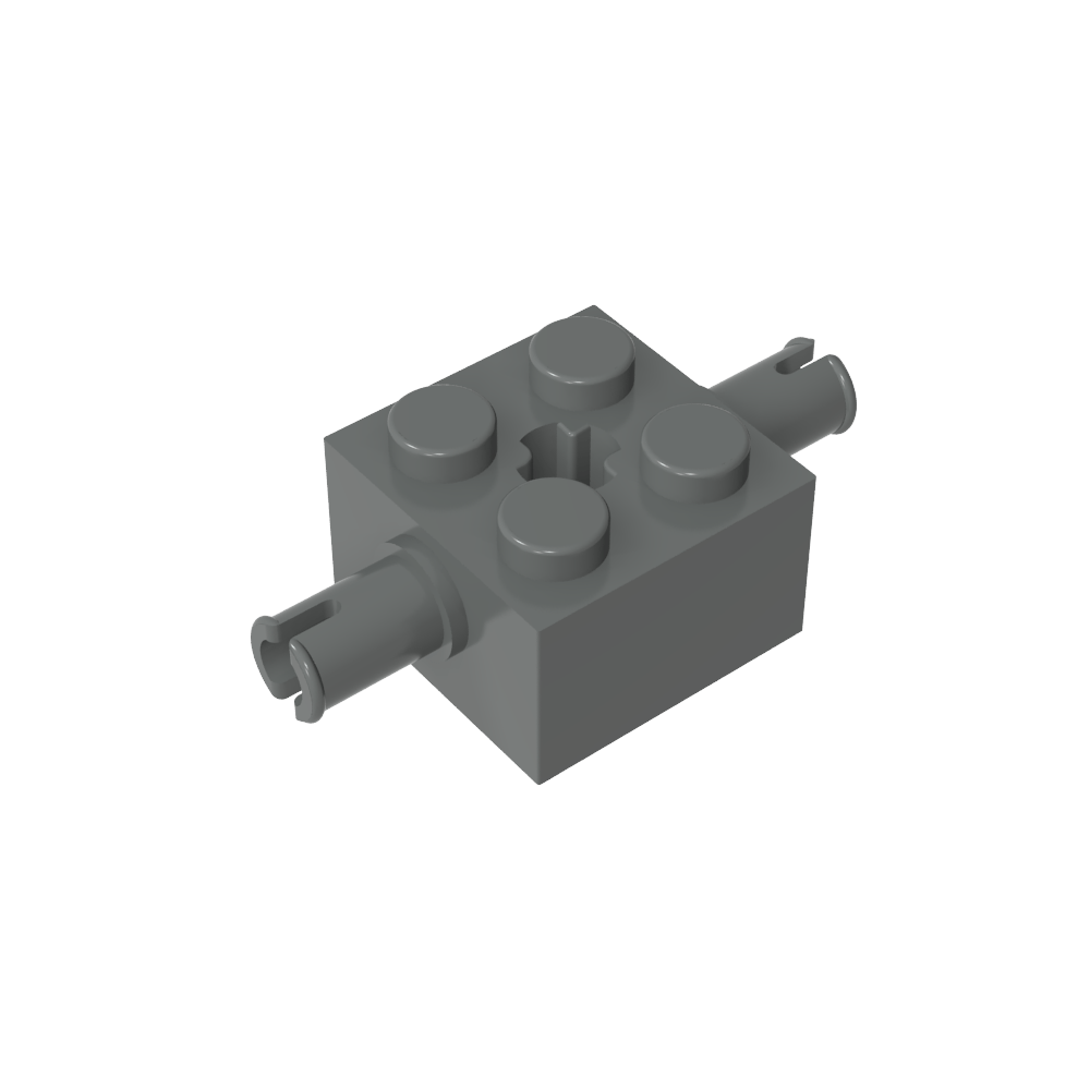Ladrillo especial 2 x 2 con 2 pasadores y agujero para eje-MyGobricksEs