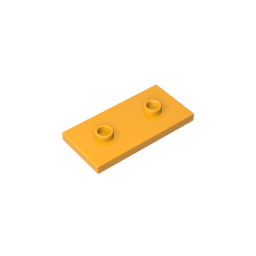 Placa especial 2 x 4 con ranura y dos pernos centrales (puente)-MyGobricksEs