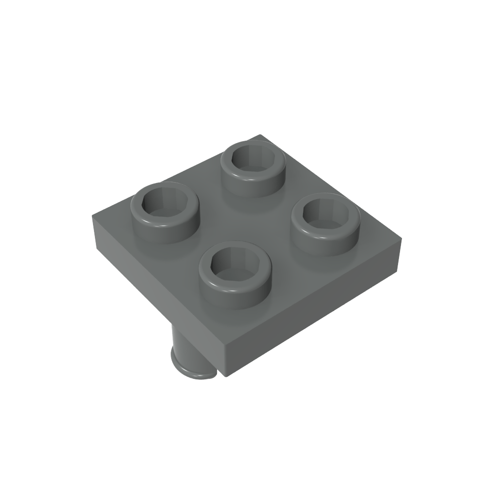 Placa 2 x 2 con 2 pines-MyGobricksEs