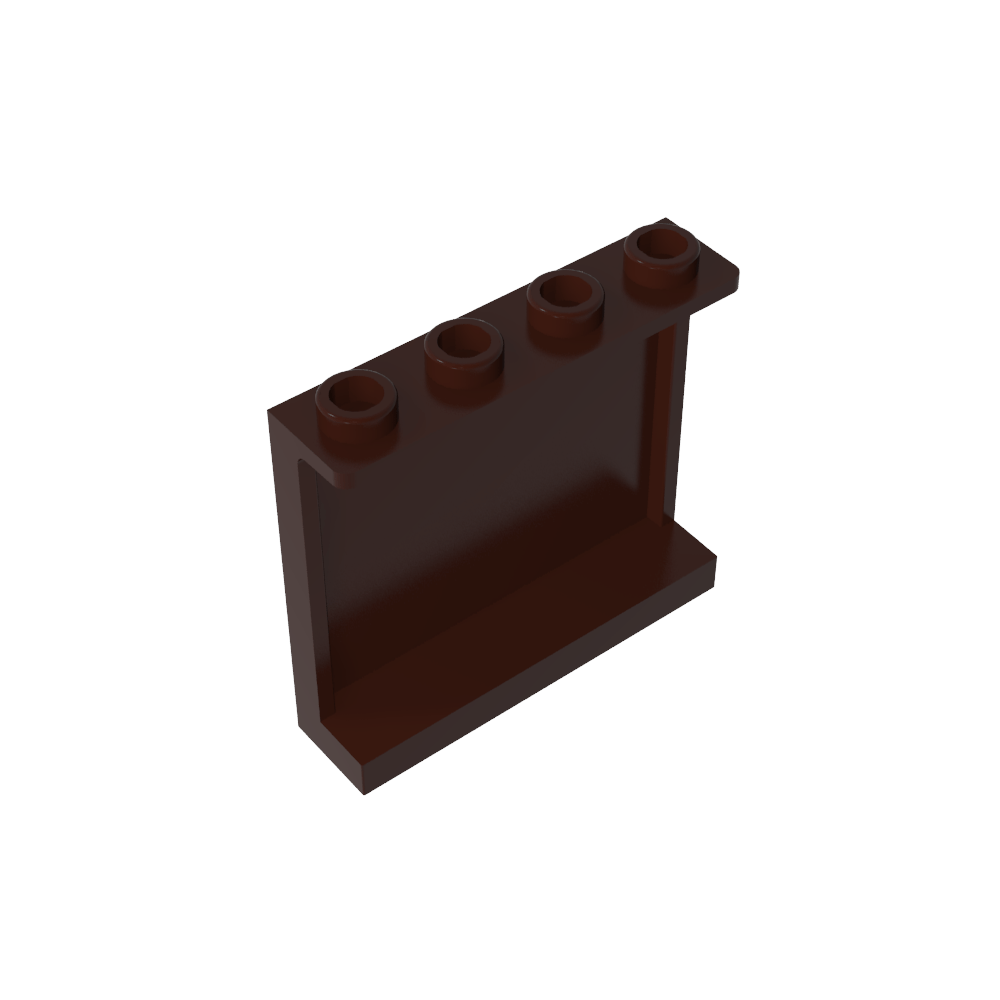 Panel 1 x 4 x 3 [Soportes laterales/Montantes huecos]-MyGobricksEs