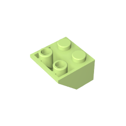 Pendiente invertida de 45° 2 x 2 [Pasador inferior ovoide, orificios para pernos del tamaño de una barra]-MyGobricksEs
