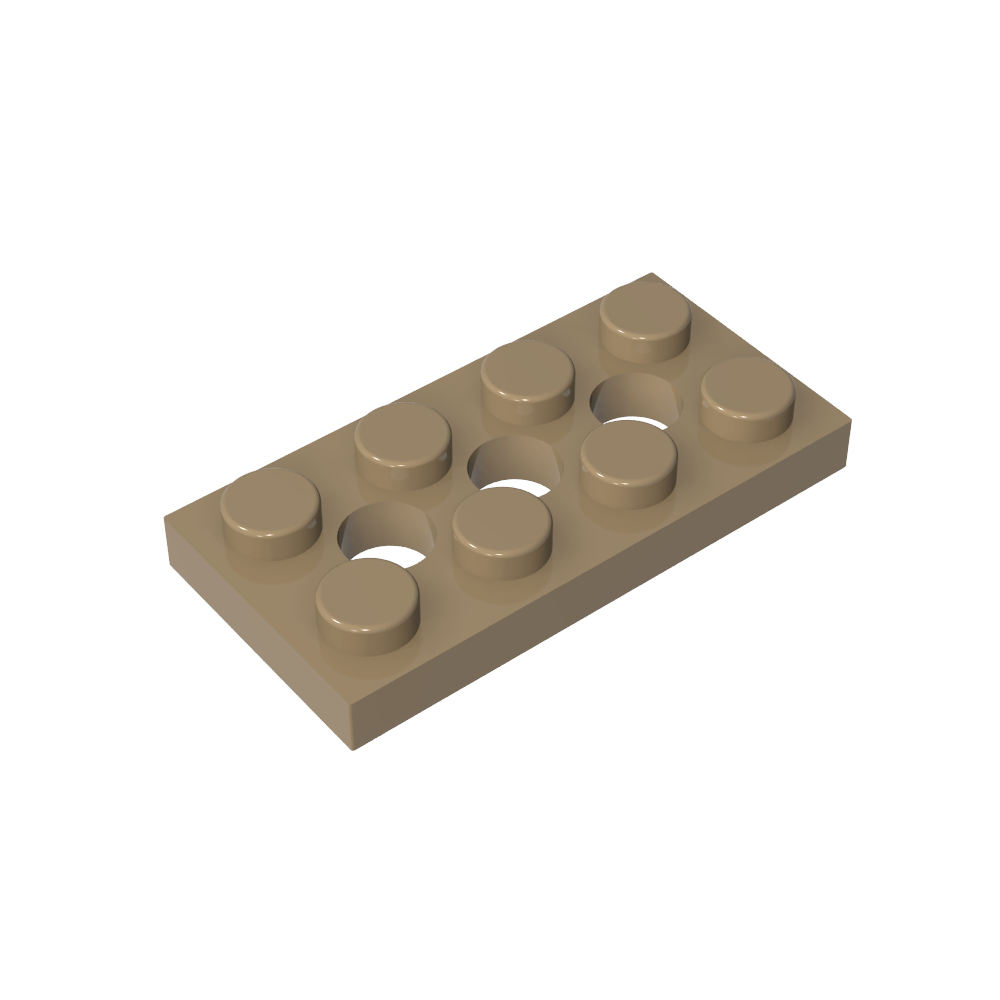 Placa técnica 2 x 4 [3 agujeros]-MyGobricksEs