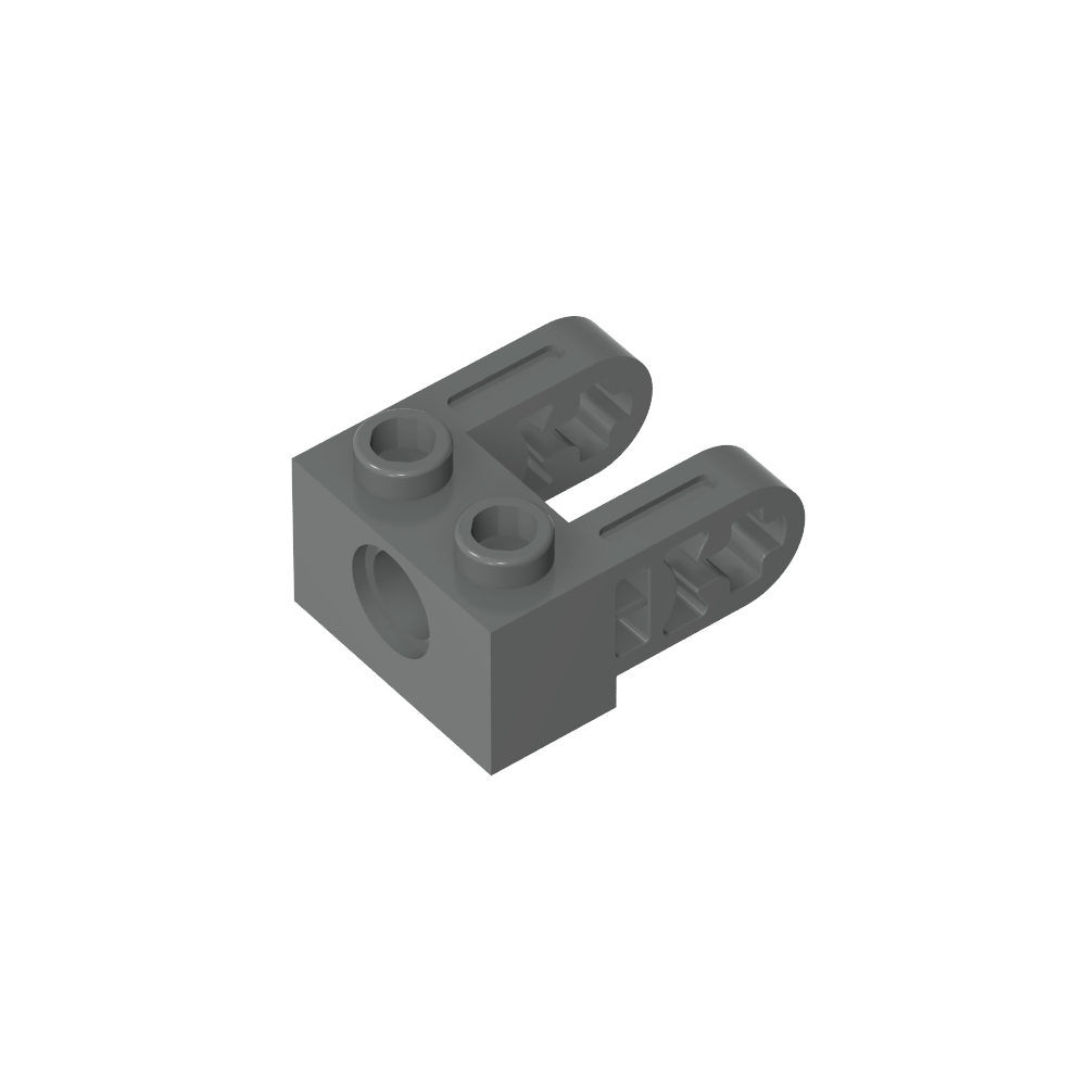 Ladrillo técnico 1 x 2 con agujeros y extensiones de doble viga-MyGobricksEs