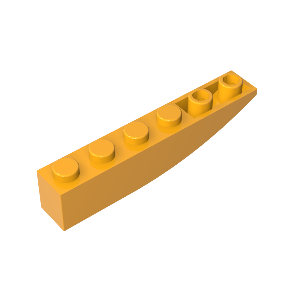 Ladrillo Curvo 6 x 1 Invertido-MyGobricksEs