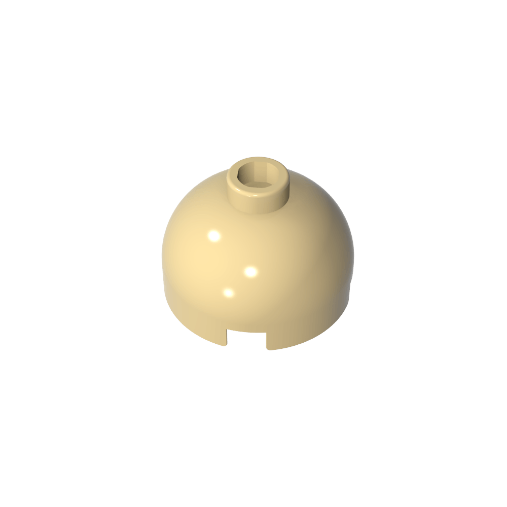 Ladrillo redondo de 2 x 2 con parte superior abovedada - Perno abierto bloqueado sin soporte de eje inferior-MyGobricksEs