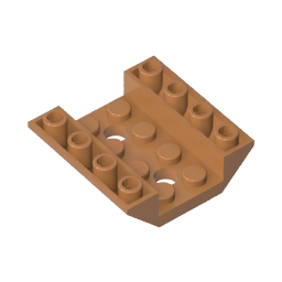 Pendiente Invertida 45° 4 x 4 Doble con 2 Hoyos-MyGobricksEs