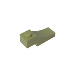 Ladrillo curvo 3 x 1 con recorte invertido de 2/3-MyGobricksEs