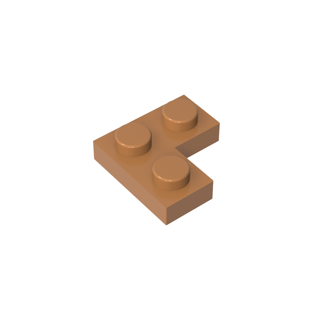 Placa 2 x 2 Esquina-MyGobricksEs