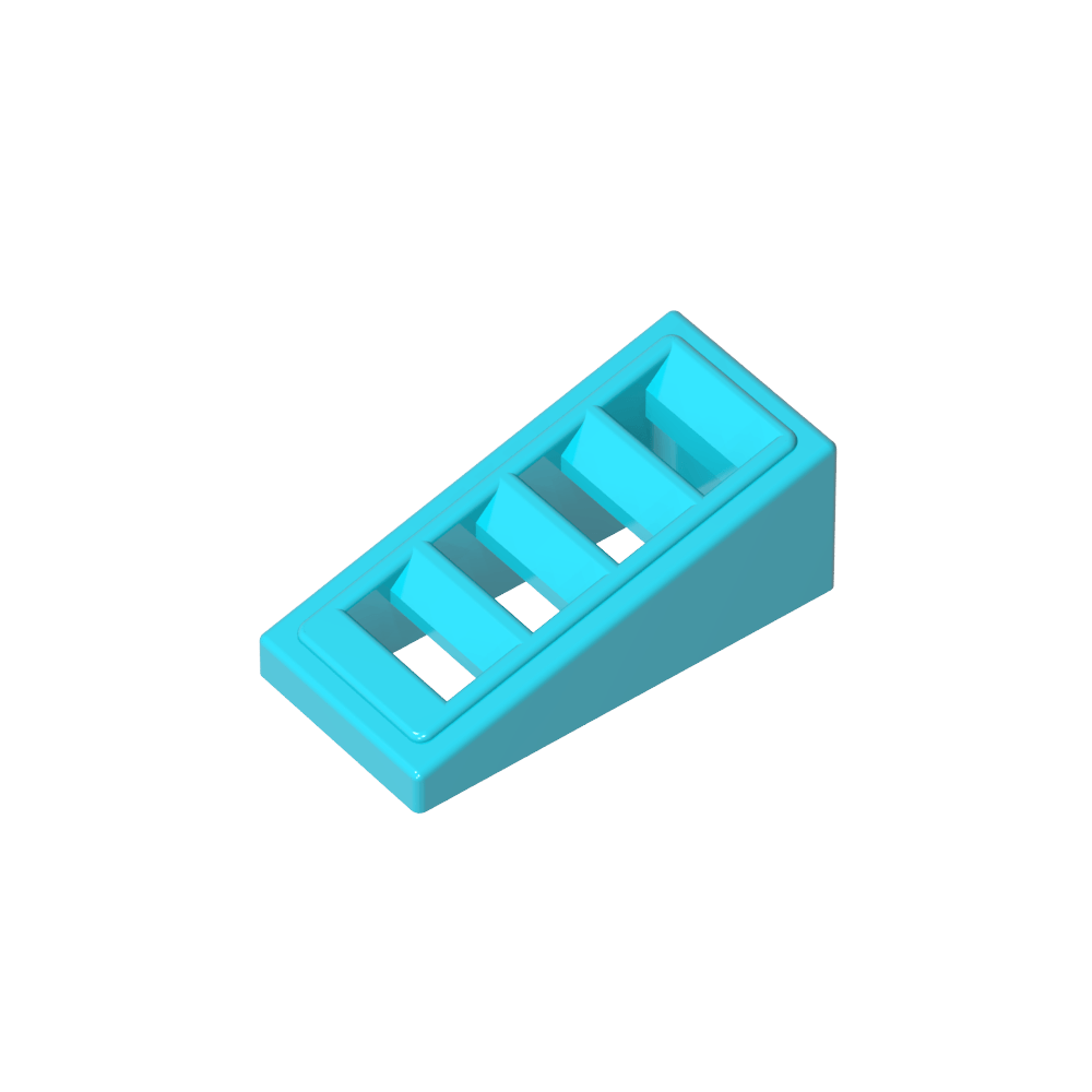 Pendiente 18° 2 x 1 x 2/3 con 4 ranuras-MyGobricksEs