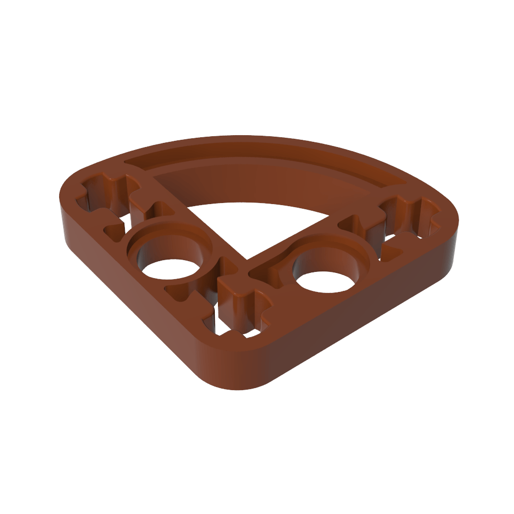 Viga técnica 3 x 3 en forma de L con un cuarto de elipse delgado-MyGobricksEs