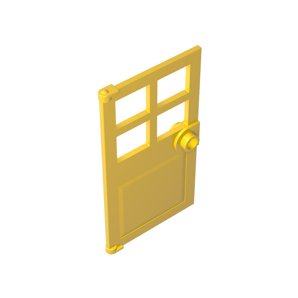 Puerta 1 x 4 x 6 con 4 paneles y manija de perno-MyGobricksEs