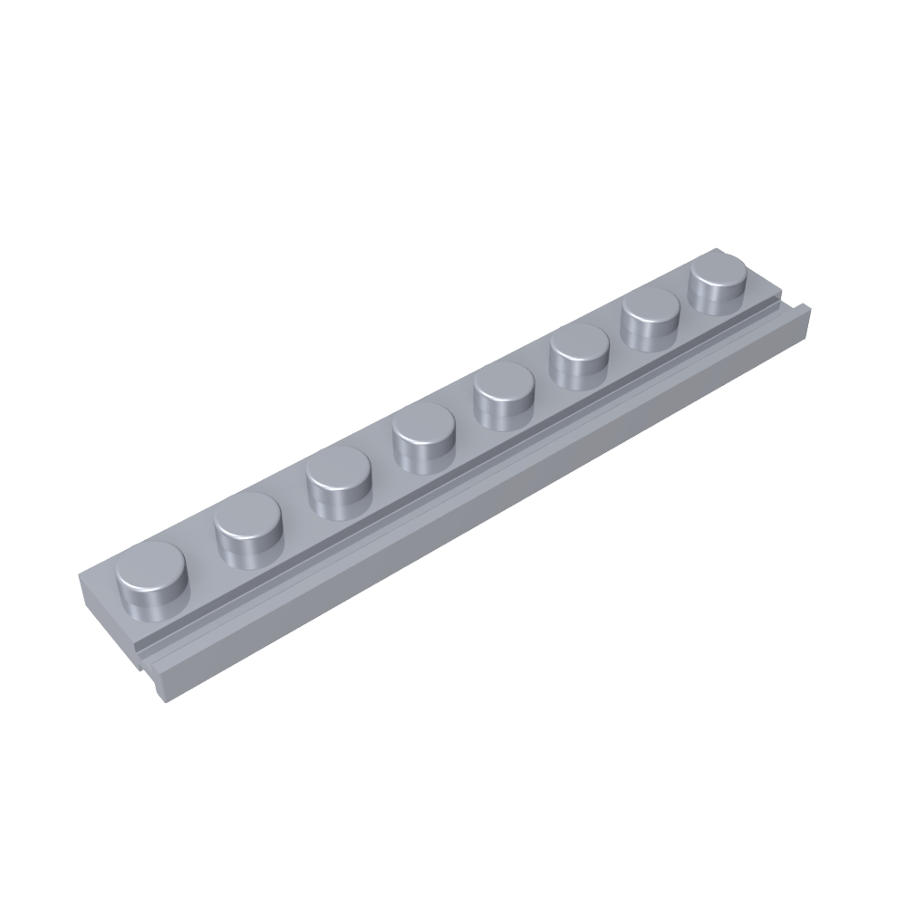 Placa especial 1 x 8 con riel para puerta-MyGobricksEs