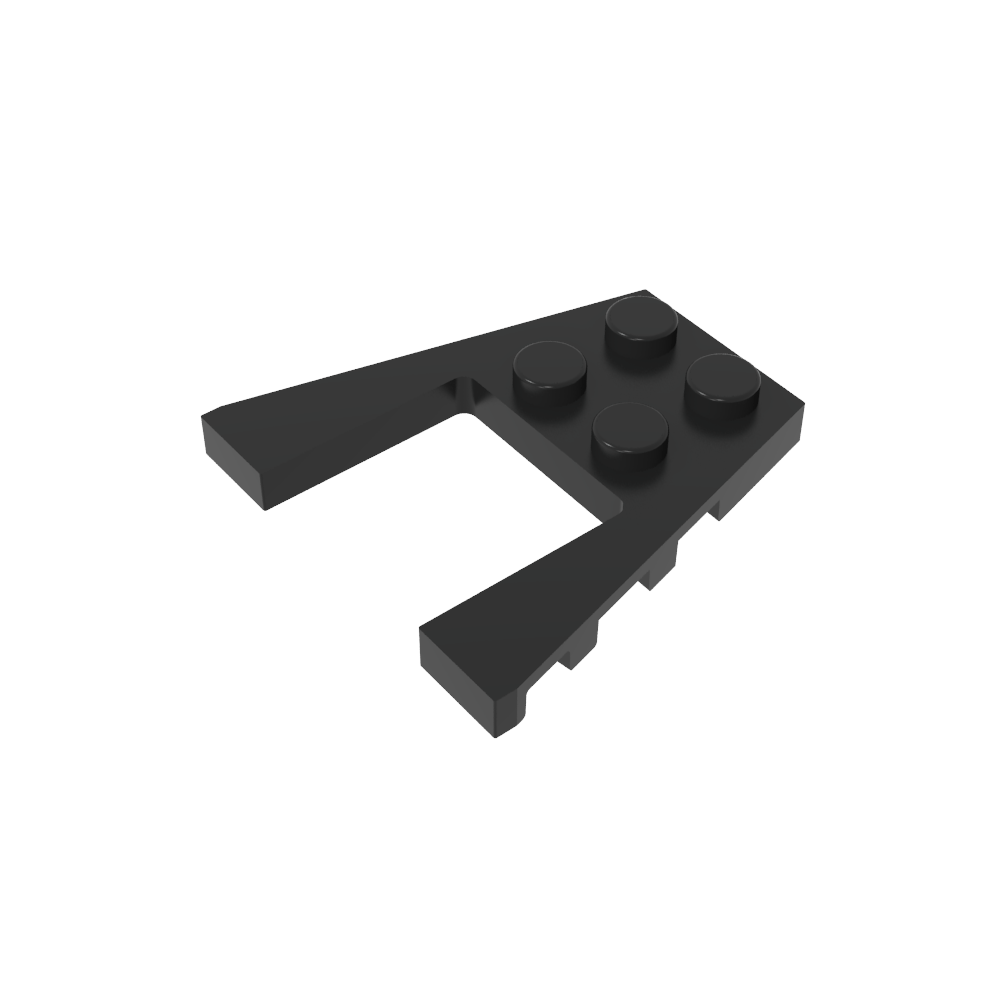 Placa de cuña 4 x 4 con corte de 2 x 2-MyGobricksEs