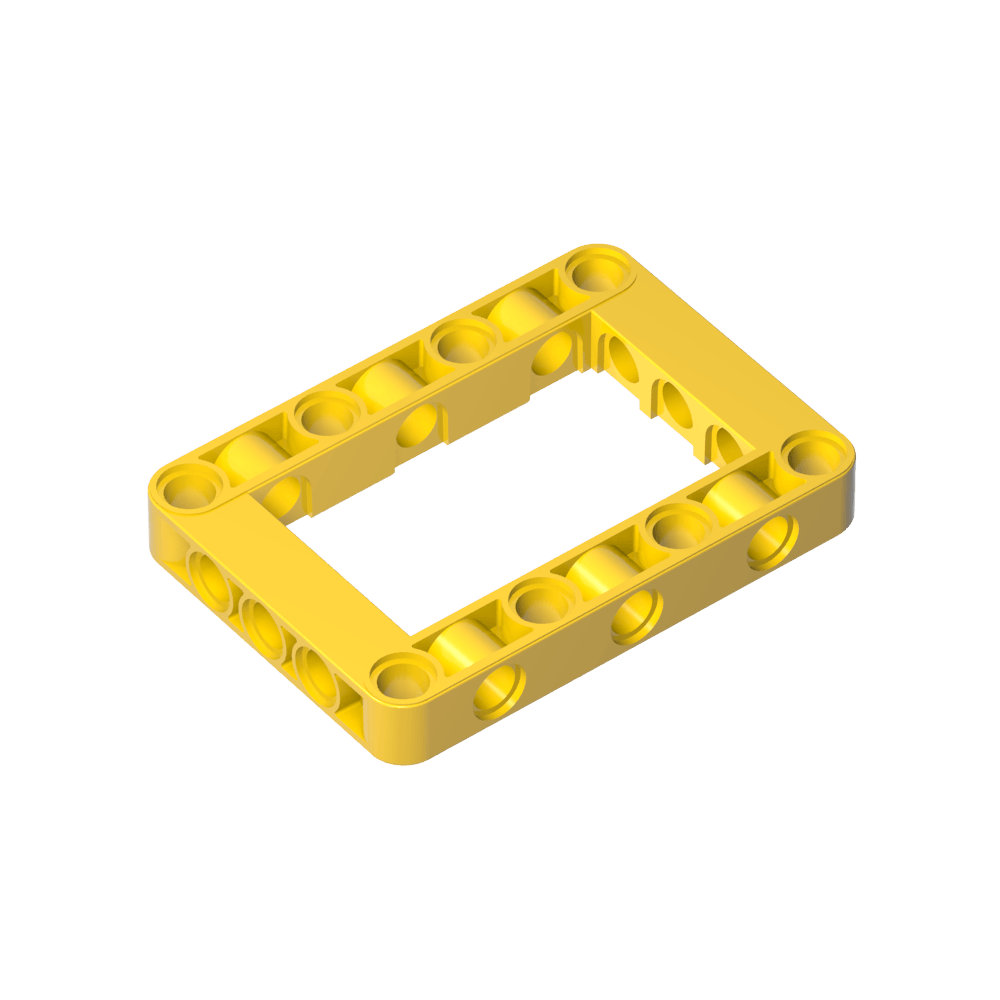 Marco de viga técnica de 5 x 7 con centro abierto y grueso-MyGobricksEs