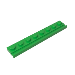 Placa especial 1 x 8 con riel para puerta-MyGobricksEs