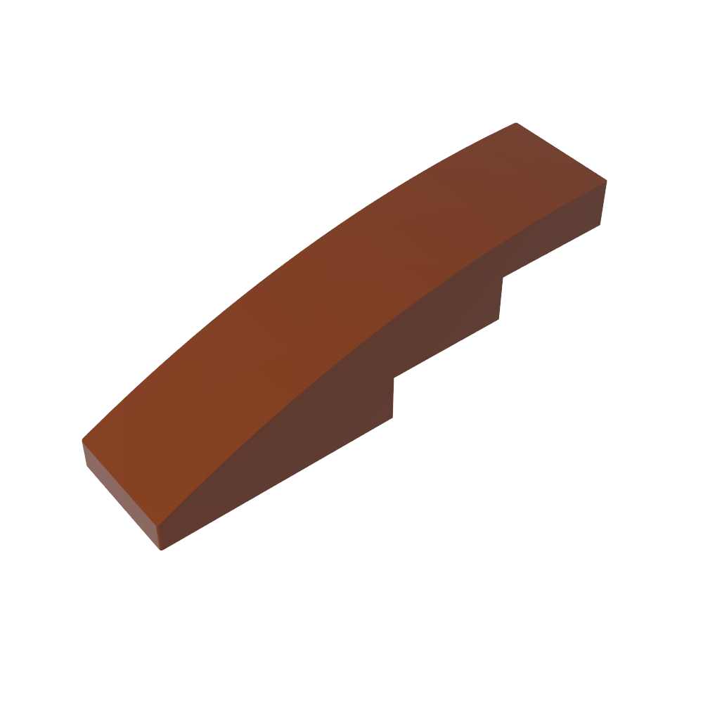 Pendiente curva 4 x 1 sin montantes [Soporte para montantes con crestas asimétricas]-MyGobricksEs