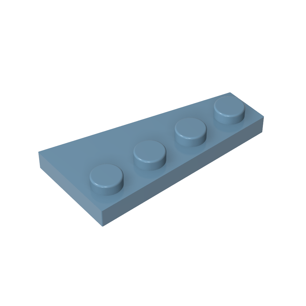 Placa de cuña 4 x 2 izquierda-MyGobricksEs