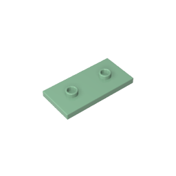 Placa especial 2 x 4 con ranura y dos pernos centrales (puente)-MyGobricksEs