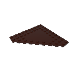 Cuña, placa de 10 x 10, esquina cortada sin pernos en el centro-MyGobricksEs