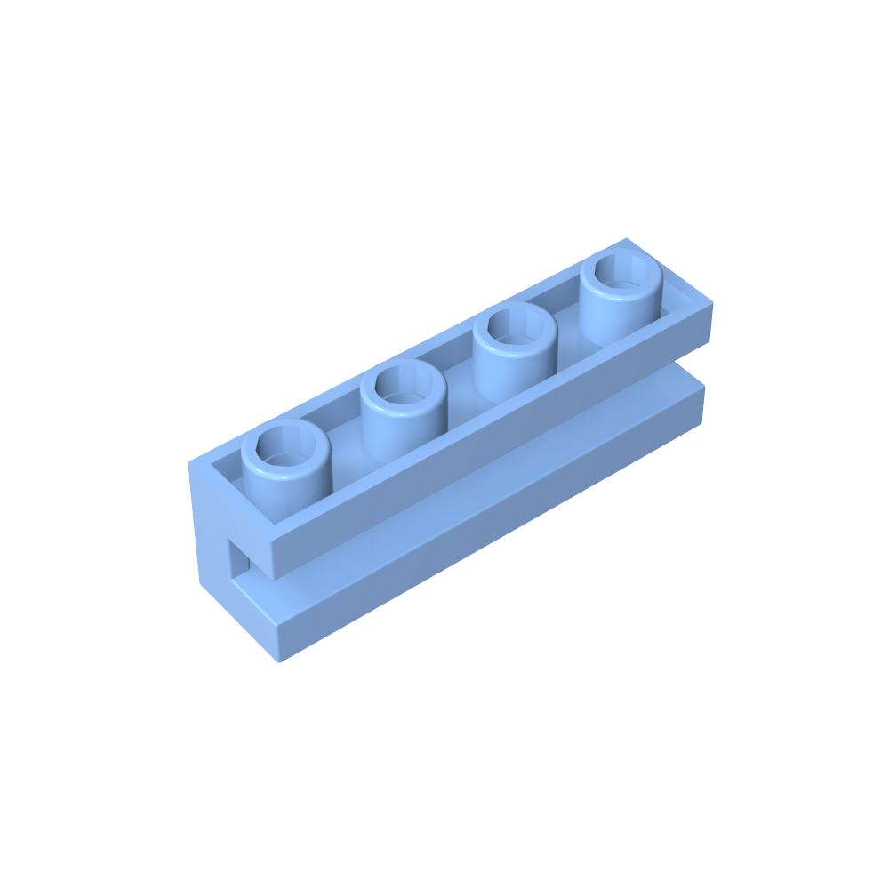 Ladrillo Especial 1 x 4 con Ranura-MyGobricksEs