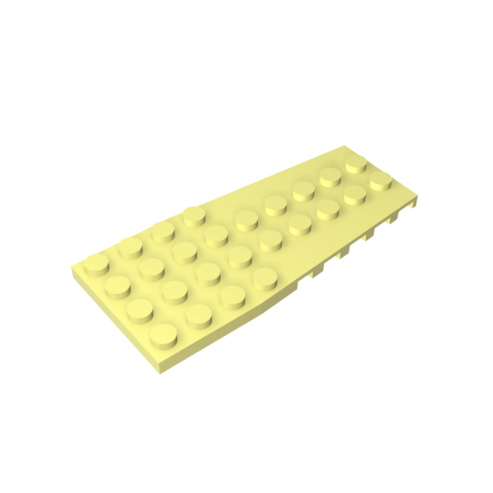 Placa de cuña de 4 x 9 con muescas para pernos-MyGobricksEs