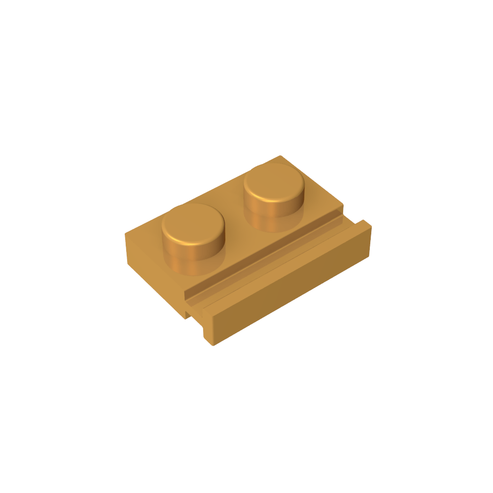 Placa Especial 1 x 2 con Riel para Puerta-MyGobricksEs
