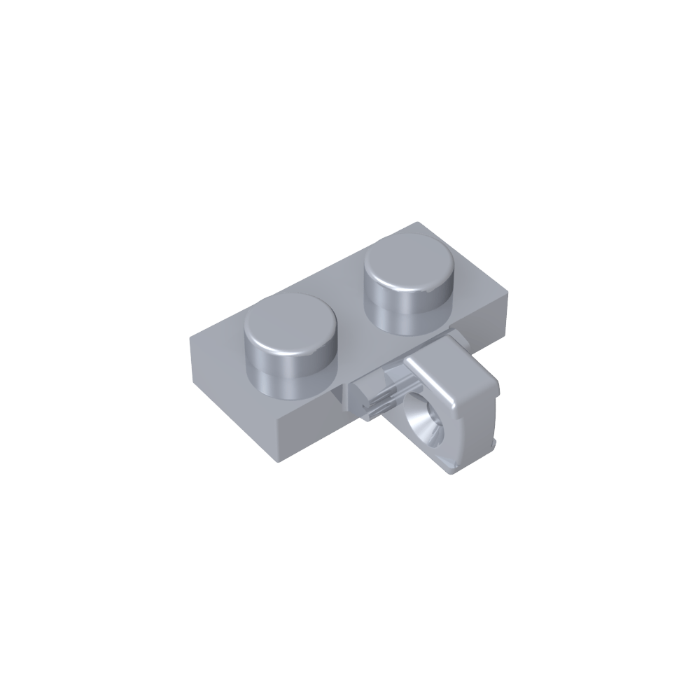 Placa de bisagra 1 x 2 con bloqueo con 1 dedo en el lateral, sin ranura-MyGobricksEs
