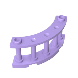 Valla de husillo de 4 x 4 x 2 cuartos de círculo con 2 montantes-MyGobricksEs