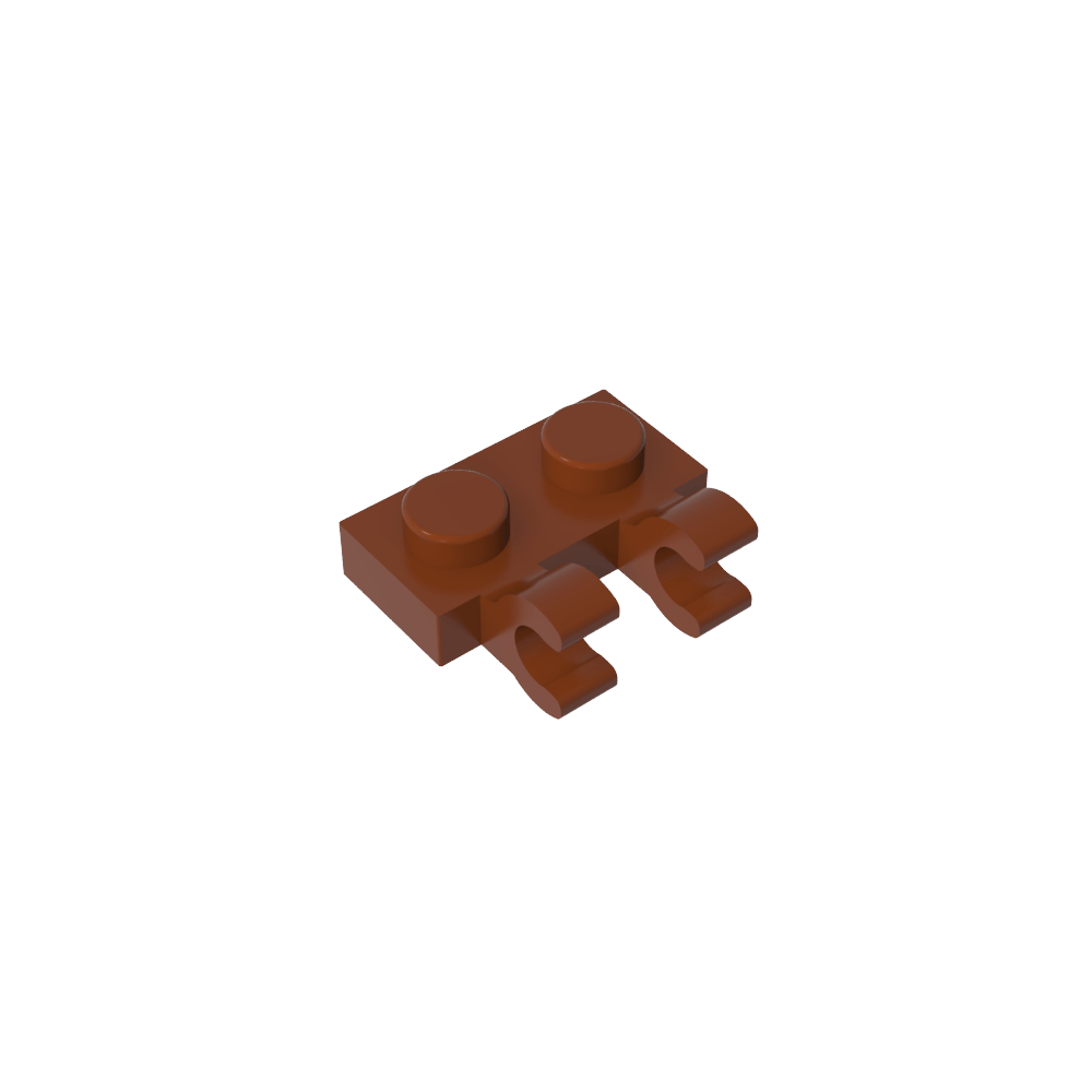 Placa especial 1 x 2 con clips horizontales [clips en U gruesos]-MyGobricksEs