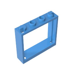 Ventana 1 x 4 x 3 sin pestañas de persiana-MyGobricksEs