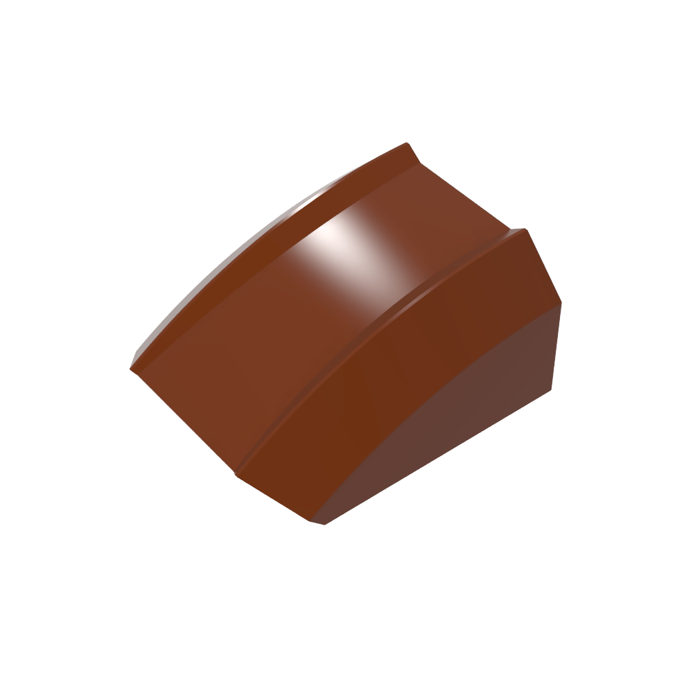 Pendiente curva 2 x 2 con borde, sin montantes-MyGobricksEs