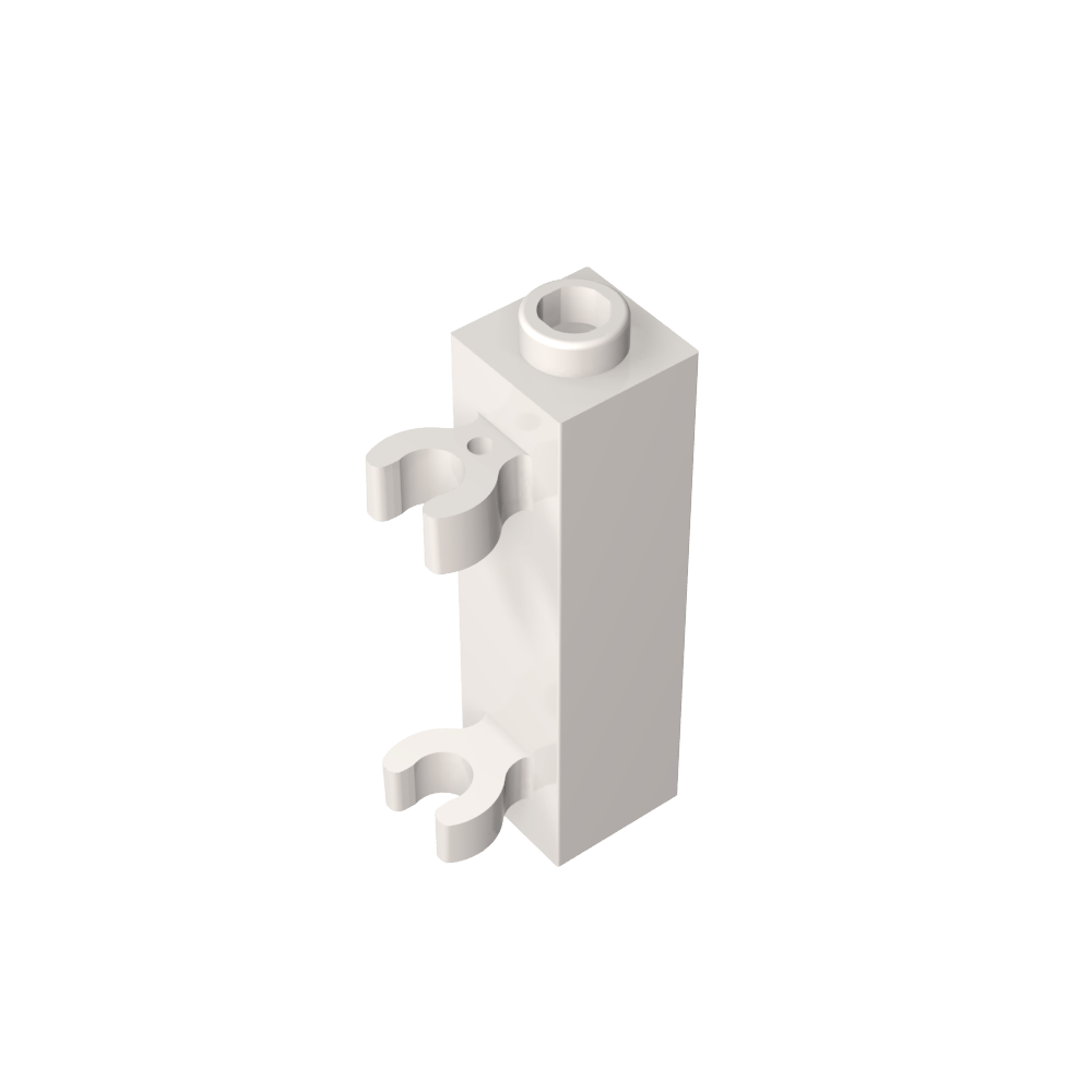 Ladrillo especial 1 x 1 x 3 con 2 clips verticales [Perno hueco, clips abiertos O]-MyGobricksEs