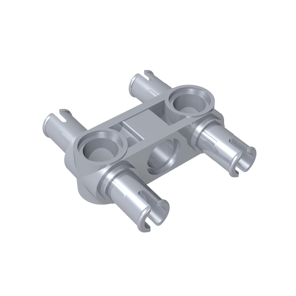 Conector Technic Pin Hub Perpendicular 3L con 4 Pines-MyGobricksEs