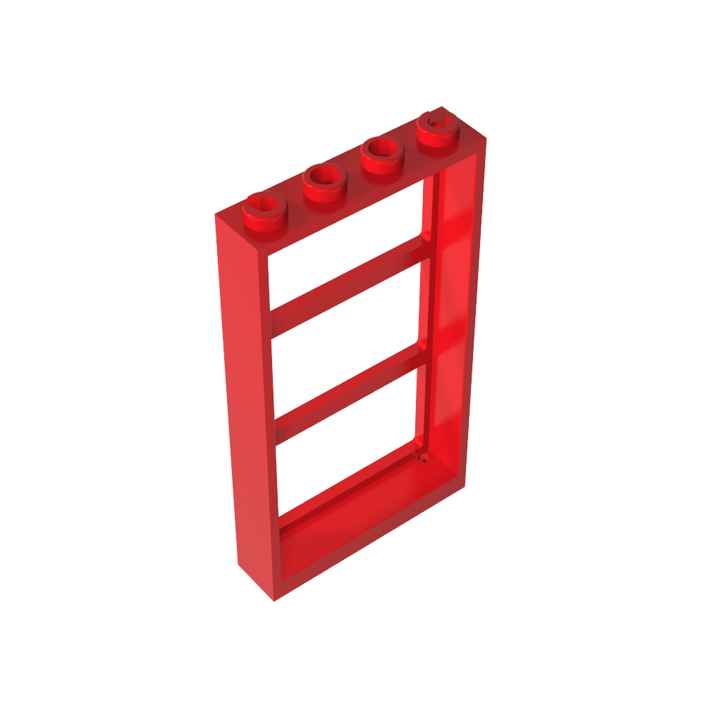 Ventana 1 x 4 x 6 Marco con 3 paneles-MyGobricksEs
