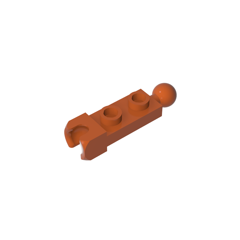 Placa especial 1 x 2 con copa de extremo de 5,9 mm y bola de remolque-MyGobricksEs