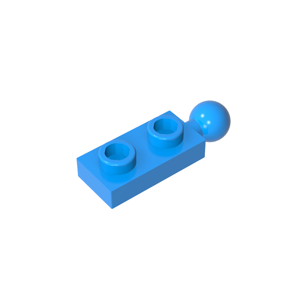 Placa especial 1 x 2 con bola de remolque final-MyGobricksEs