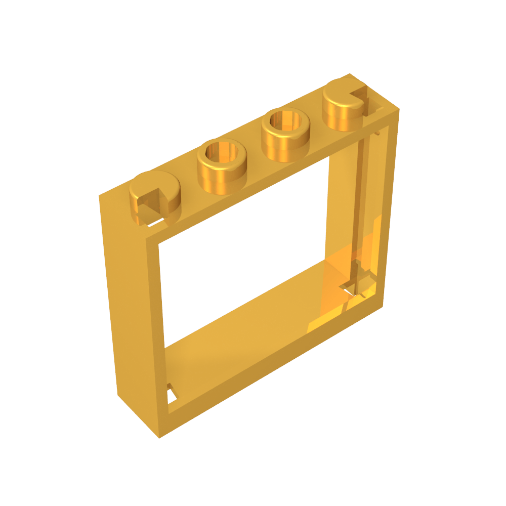 Ventana 1 x 4 x 3 sin pestañas de persiana-MyGobricksEs