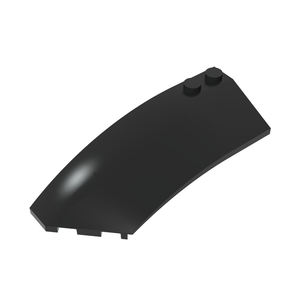 Cuña curva 8 x 3 x 2 abierta izquierda [lisa]-MyGobricksEs