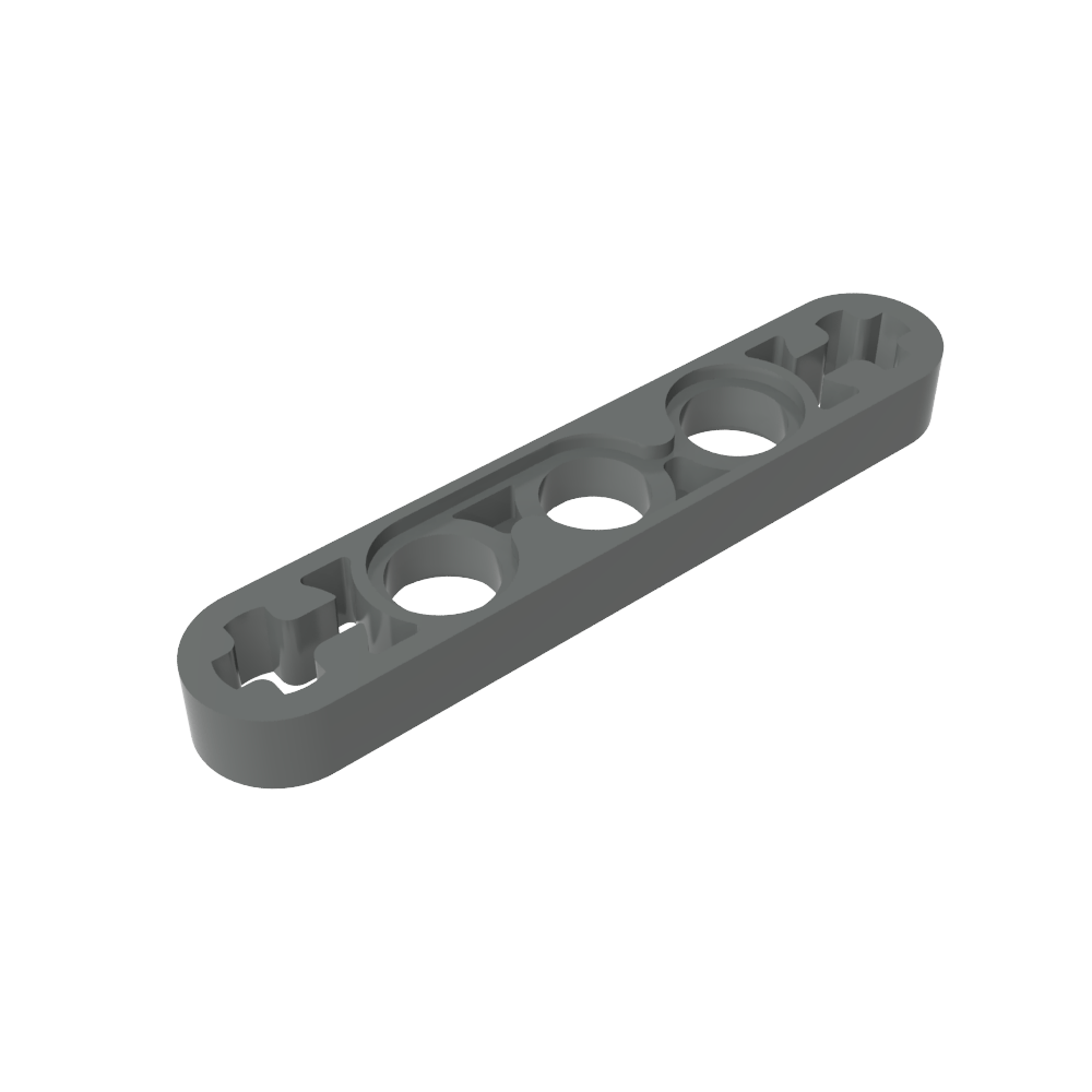 Viga técnica 1 x 5 delgada con orificios para ejes en los extremos-MyGobricksEs