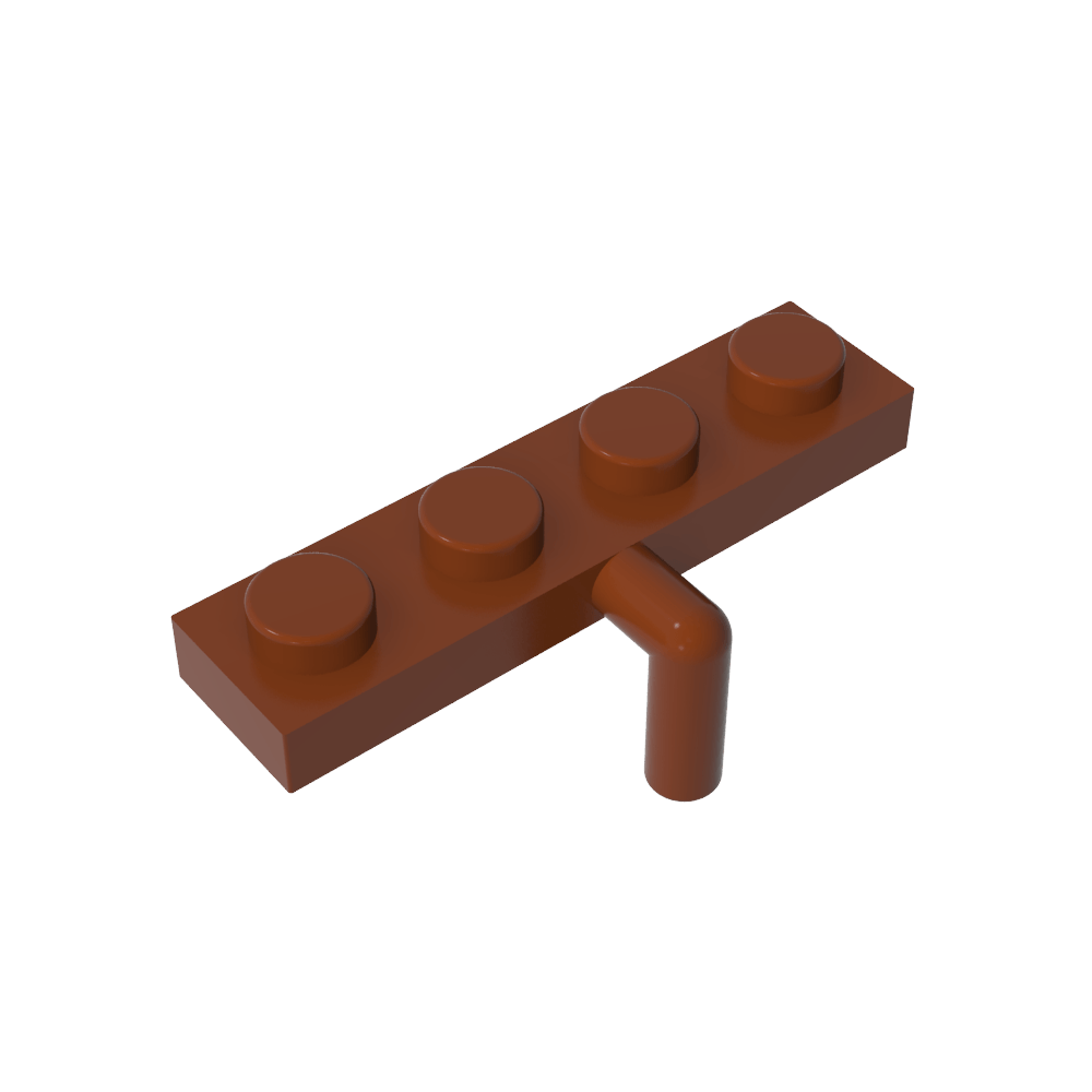 Placa Especial 1 x 4 con Brazo Abajo-MyGobricksEs