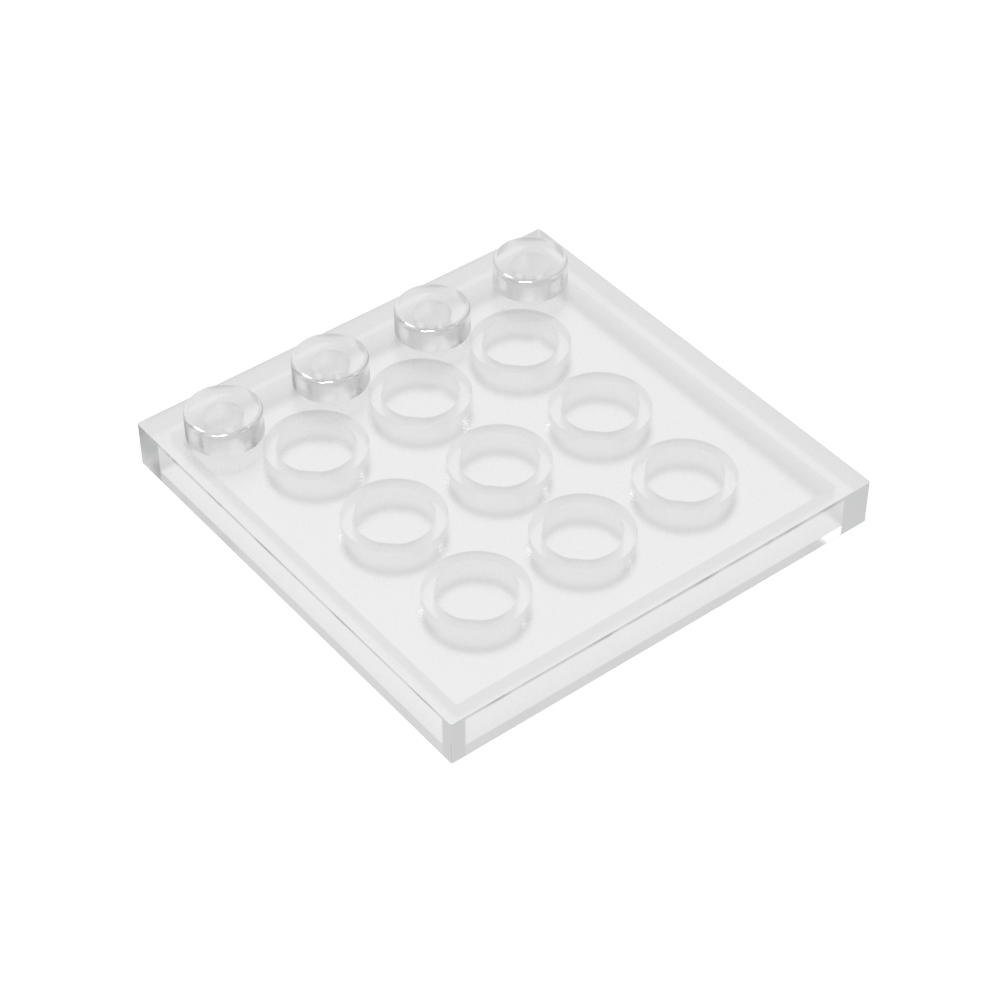 Placas especiales 4x4 con tacos en un borde [lisas]-MyGobricksEs