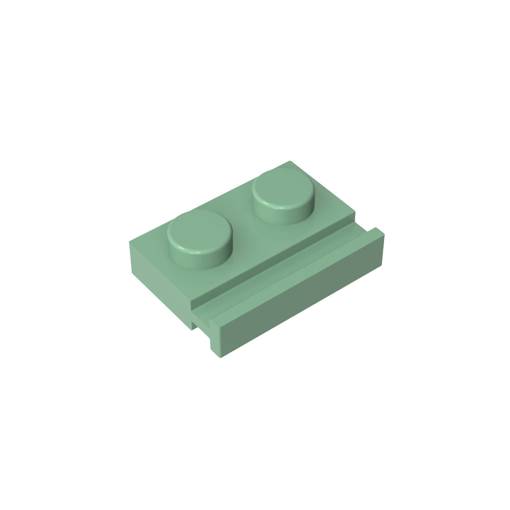 Placa Especial 1 x 2 con Riel para Puerta-MyGobricksEs