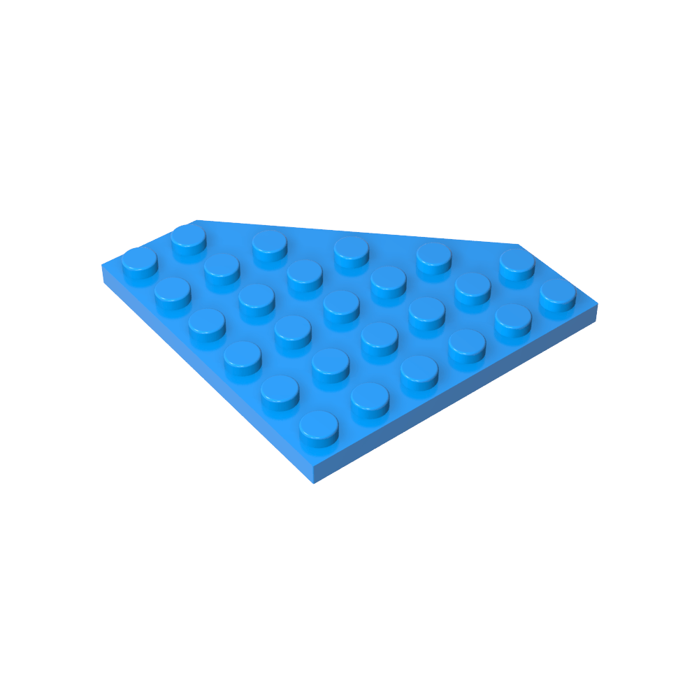 Placa de cuña de 6 x 6 esquinas cortadas-MyGobricksEs
