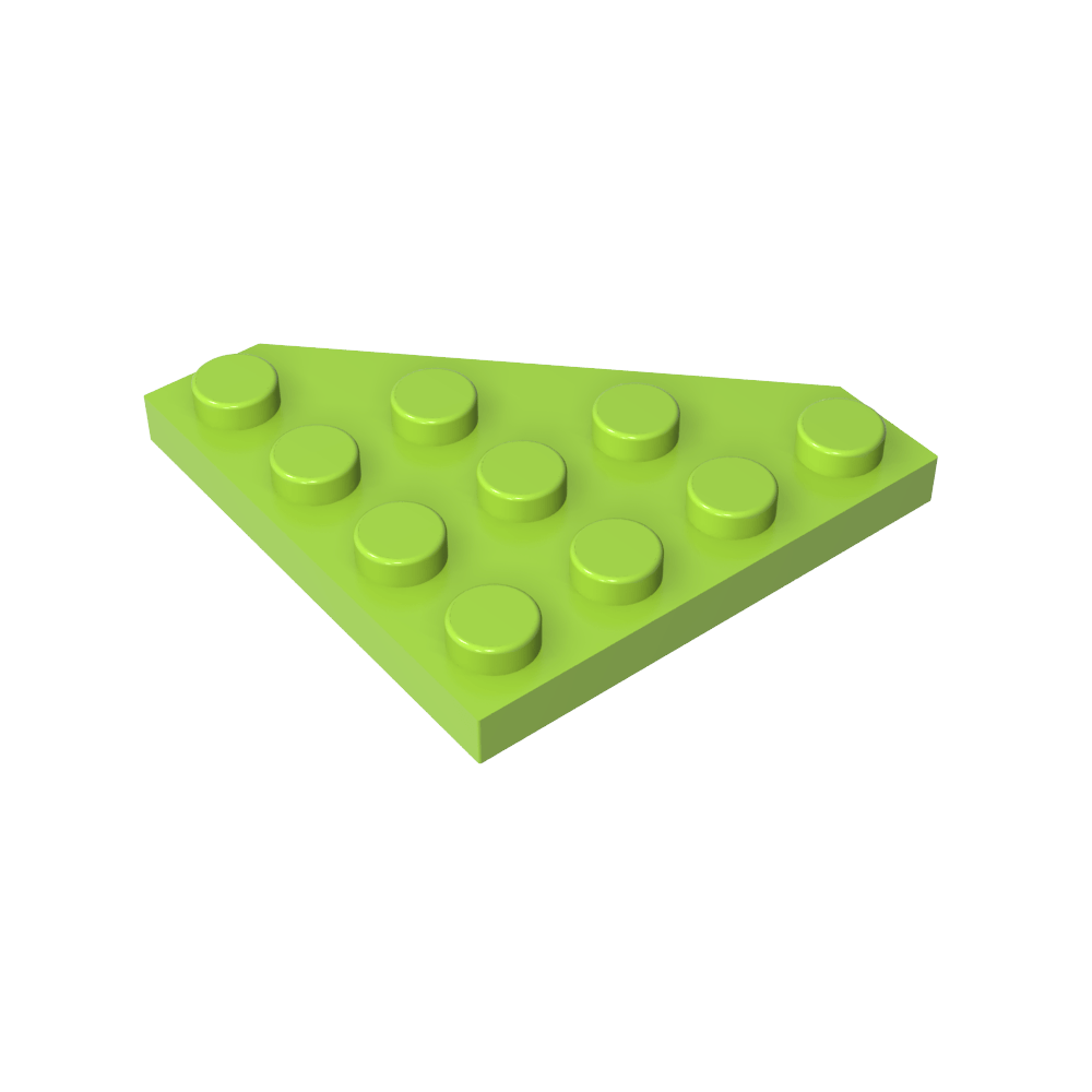 Placa de cuña de 4 x 4 con esquina cortada-MyGobricksEs