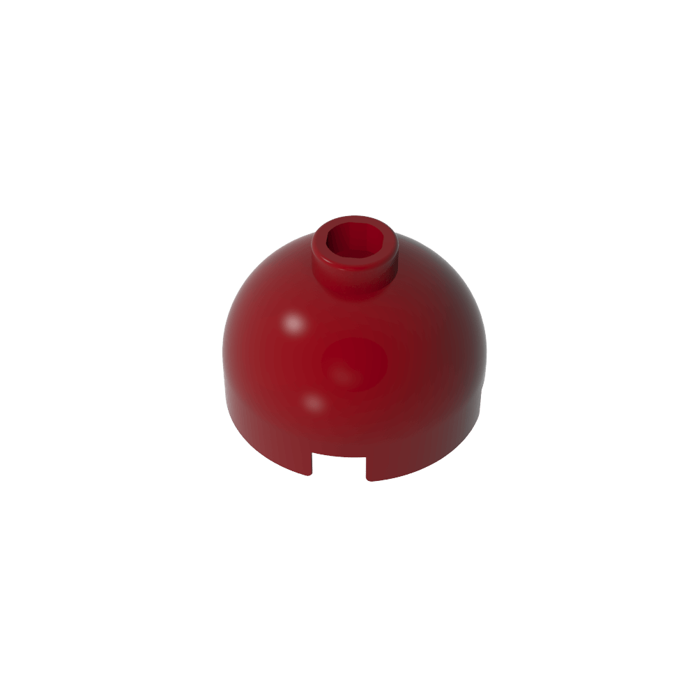 Ladrillo redondo de 2 x 2 con parte superior abovedada - Perno abierto bloqueado sin soporte de eje inferior-MyGobricksEs